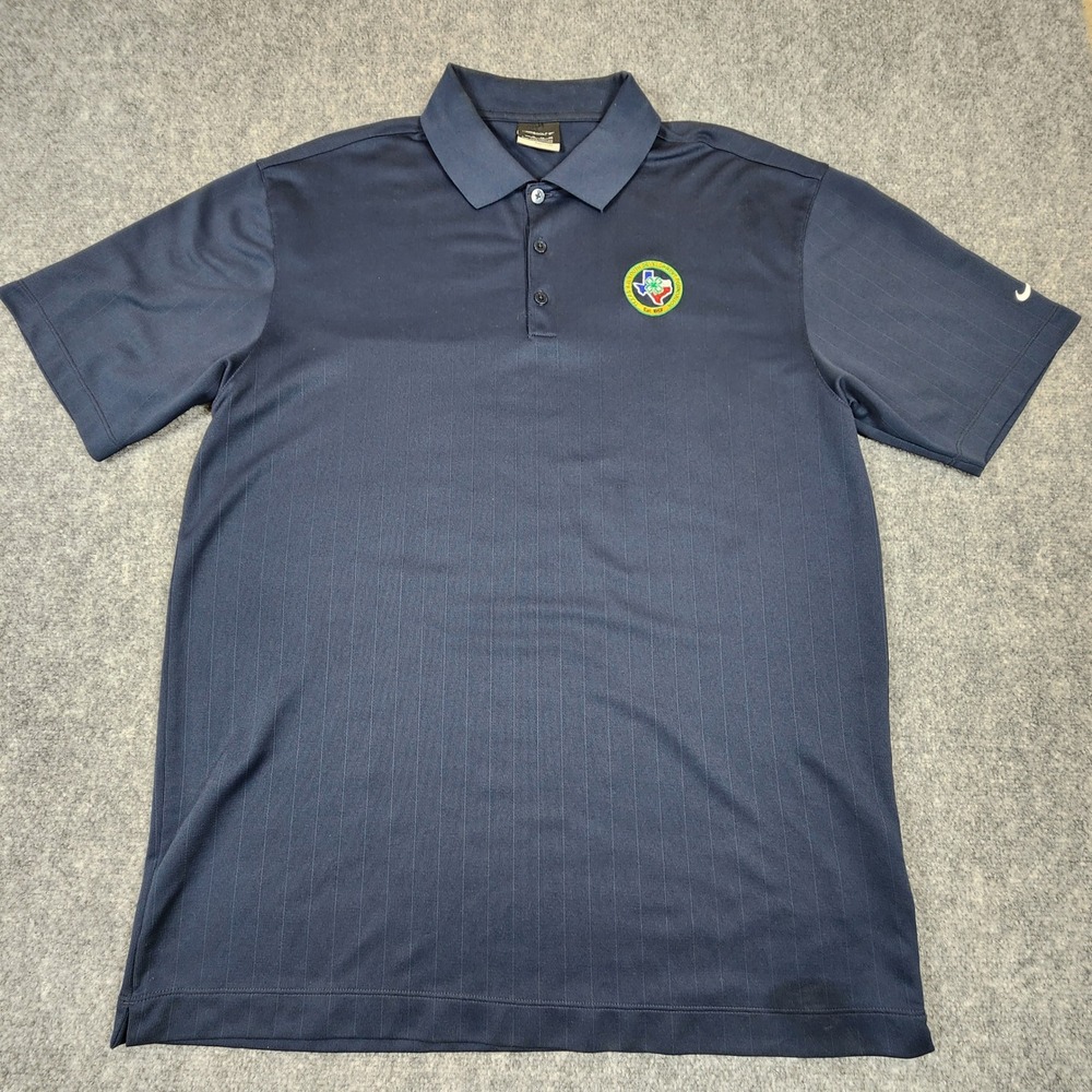 Nike Golf Mens XL Navy Blue Texas 4-H Youth Development Foundation Polo Shirt